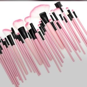 32 PCs Pink Makeup Brush Set